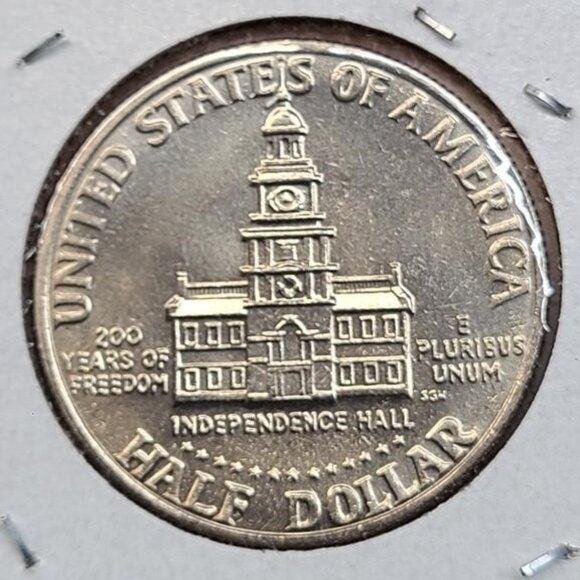 1976 Ike Dollar, Kennedy Half and Quarter.. Uncirculated.. In Protective Sleeves - Picture 2 of 6